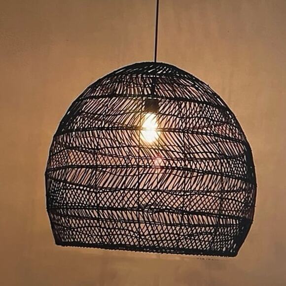 Arturesthome pendant light black rattan New in Box chandelier lamp - Picture 5 of 9